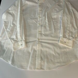 Izod White LS Wrinkle Free, Quick Dry Dress Shirt for Men 19(34/35)